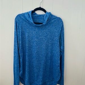Athleta Heathered Blue Long Sleeve Hoodie